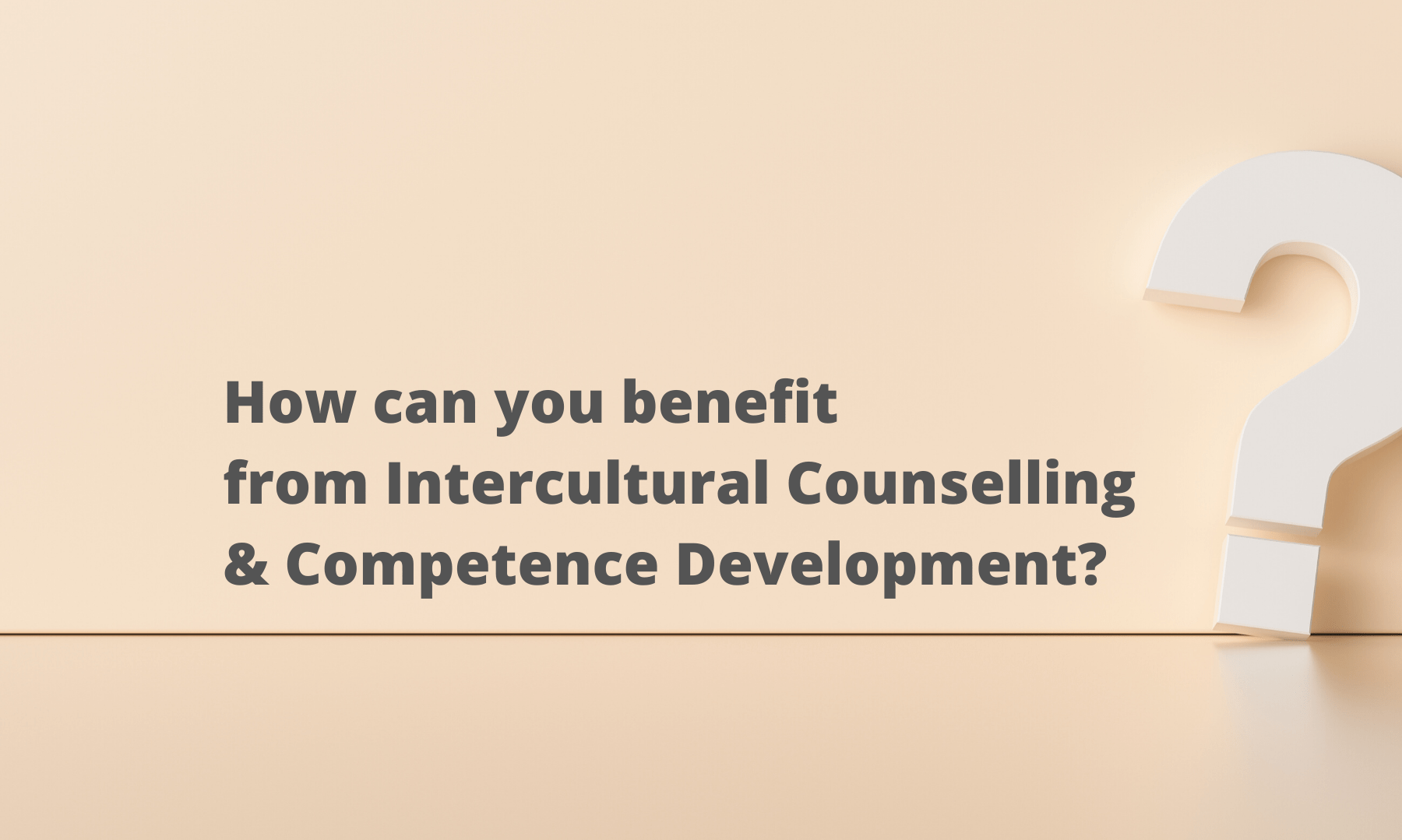 Why Intercultural Counselling and Competence Development?